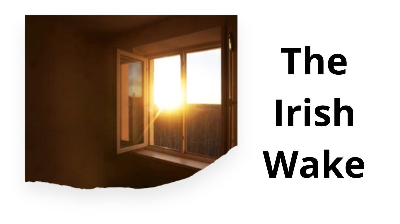 An open window showing a setting sun.